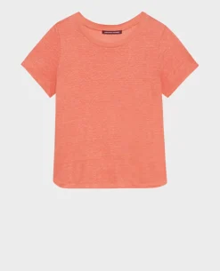 Femme Comptoir des Cotonniers Amandine - T-Shirt Col Rond En Lin