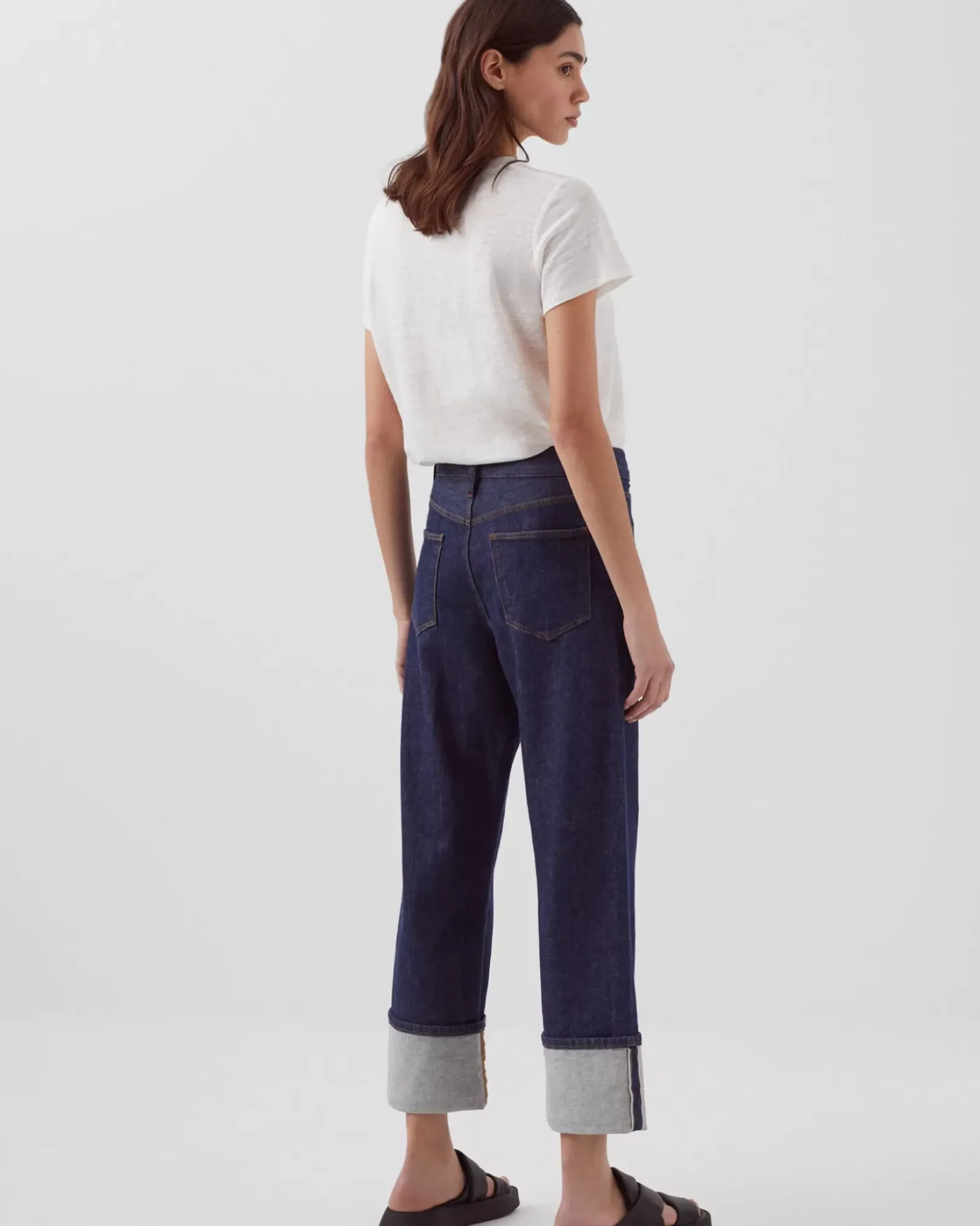 Femme Comptoir des Cotonniers Ava - Jean Straight Selvedge