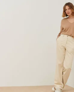 Femme Comptoir des Cotonniers Blandine - Pantalon Droit En Velours Cotele