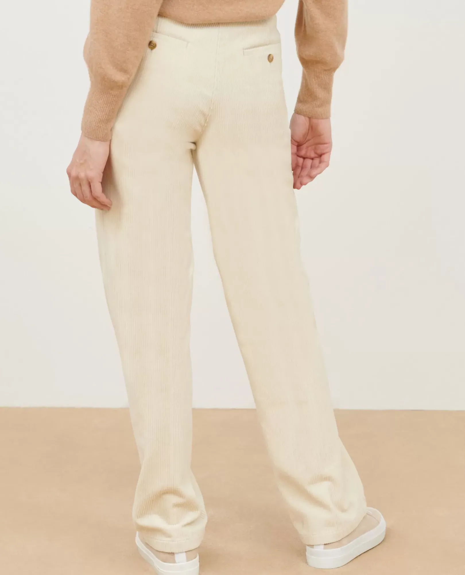 Femme Comptoir des Cotonniers Blandine - Pantalon Droit En Velours Cotele