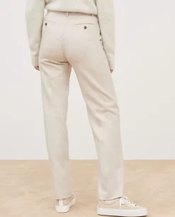 Femme Comptoir des Cotonniers Blandine - Pantalon Droit En Flanelle