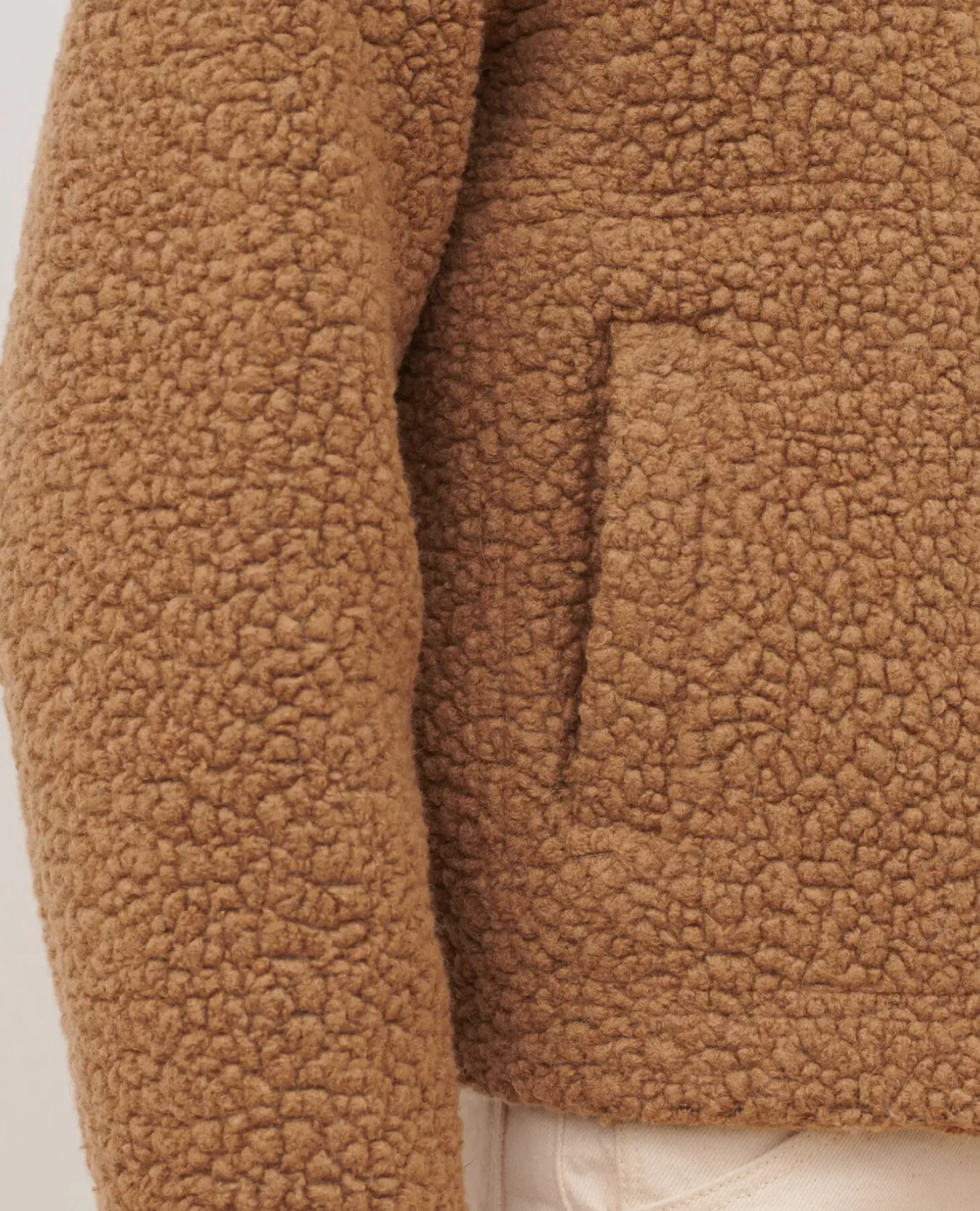 Femme Comptoir des Cotonniers Blouson Court En Laine Melangee