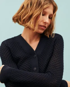 Femme Comptoir des Cotonniers Cardigan Ajoure En Coton