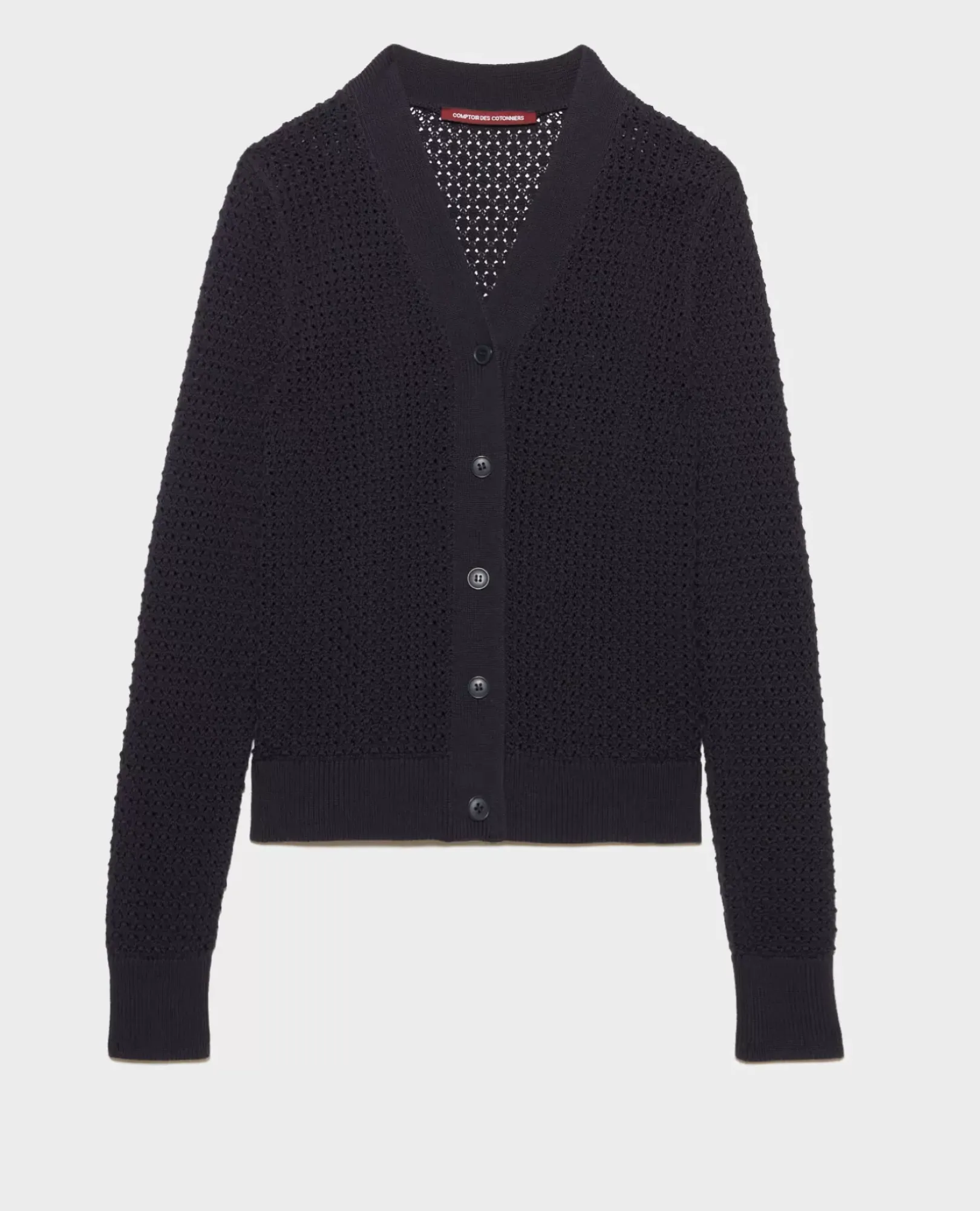 Femme Comptoir des Cotonniers Cardigan Ajoure En Coton