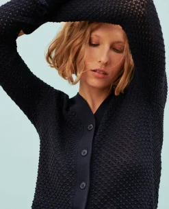 Femme Comptoir des Cotonniers Cardigan Ajoure En Coton