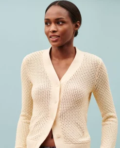 Femme Comptoir des Cotonniers Cardigan Ajoure En Coton