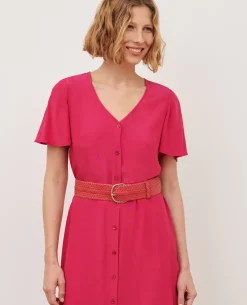 Femme Comptoir des Cotonniers Ceinture Large Tressee En Cuir