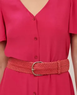 Femme Comptoir des Cotonniers Ceinture Large Tressee En Cuir