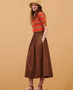 Femme Comptoir des Cotonniers Jupe Longue En Coton