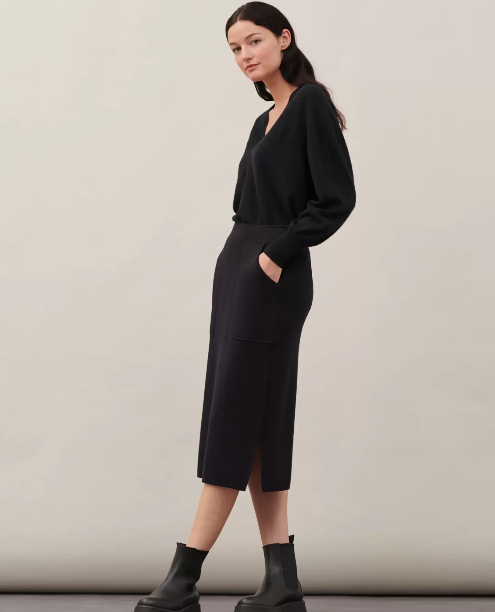 Femme Comptoir des Cotonniers Jupe Longue En Laine