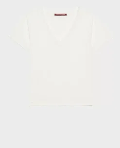 Femme Comptoir des Cotonniers Lea - T-Shirt Fluide Col V