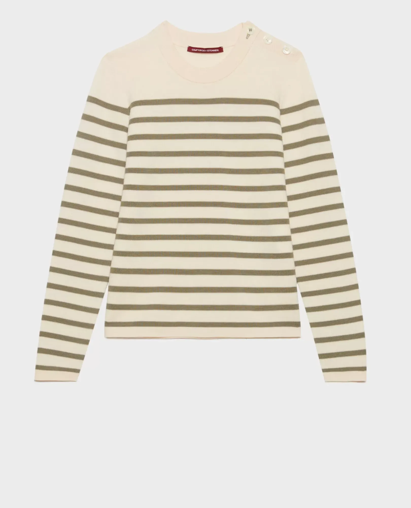 Femme Comptoir des Cotonniers Maddy - Pull Marin En Laine Merinos