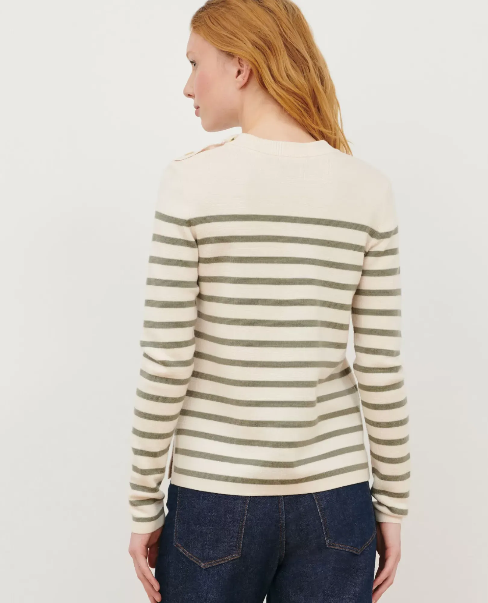 Femme Comptoir des Cotonniers Maddy - Pull Marin En Laine Merinos