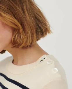 Femme Comptoir des Cotonniers Maddy - Pull Marin En Laine Merinos