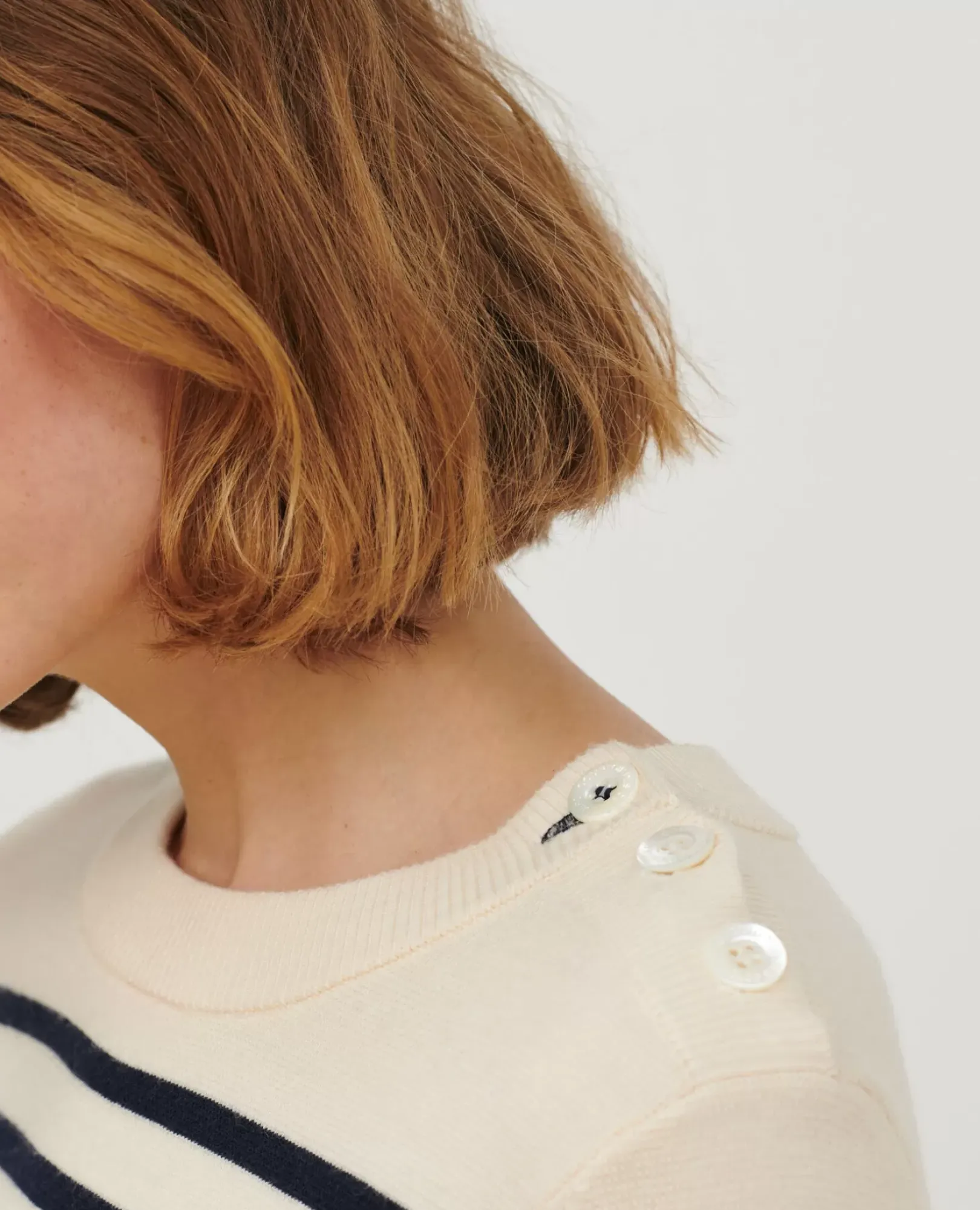 Femme Comptoir des Cotonniers Maddy - Pull Marin En Laine Merinos