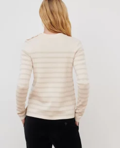 Femme Comptoir des Cotonniers Maddy - Pull Marin En Laine Merinos