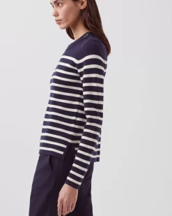 Femme Comptoir des Cotonniers Maddy - Pull Marin En Laine Merinos