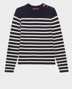 Femme Comptoir des Cotonniers Maddy - Pull Marin En Laine Merinos