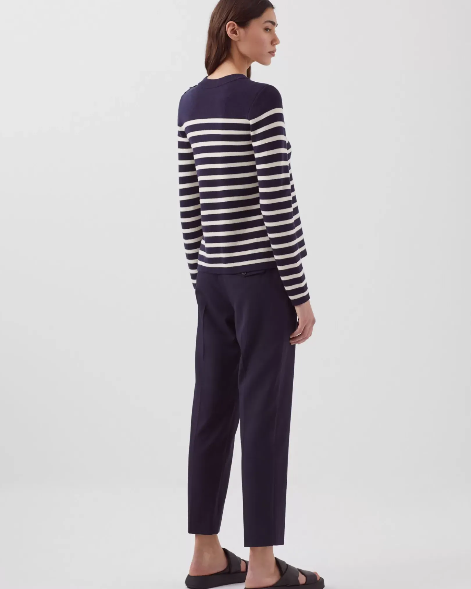 Femme Comptoir des Cotonniers Maddy - Pull Marin En Laine Merinos