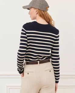 Femme Comptoir des Cotonniers Maddy - Pull Marin En Laine Merinos
