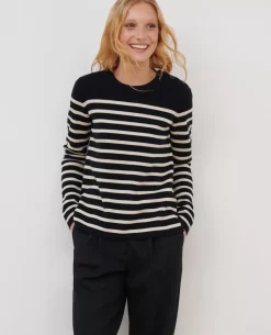 Femme Comptoir des Cotonniers Maddy - Pull Marin En Laine Merinos