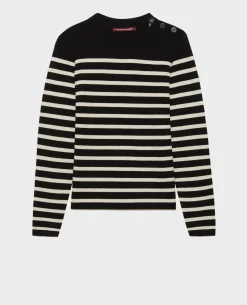 Femme Comptoir des Cotonniers Maddy - Pull Marin En Laine Merinos