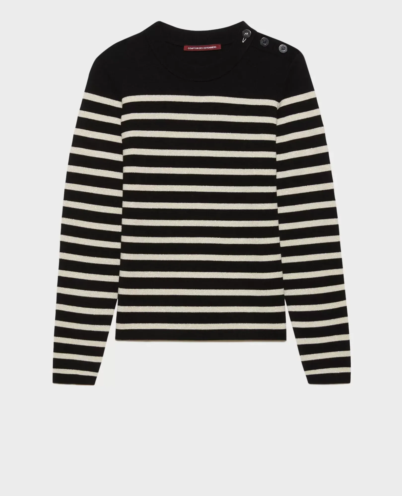 Femme Comptoir des Cotonniers Maddy - Pull Marin En Laine Merinos