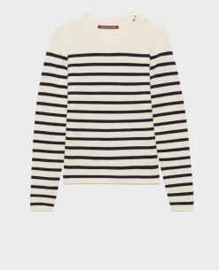 Femme Comptoir des Cotonniers Maddy - Pull Marin En Laine Merinos