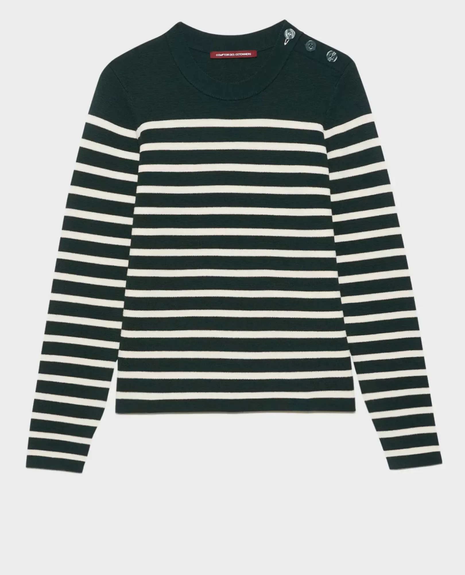 Femme Comptoir des Cotonniers Maddy - Pull Marin En Laine Merinos
