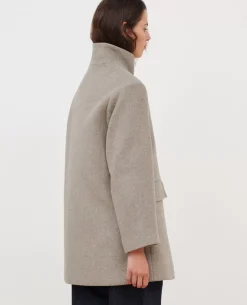 Femme Comptoir des Cotonniers Manteau Court En Laine Melangee