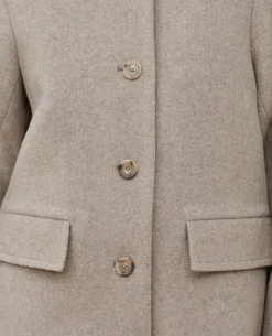 Femme Comptoir des Cotonniers Manteau Court En Laine Melangee