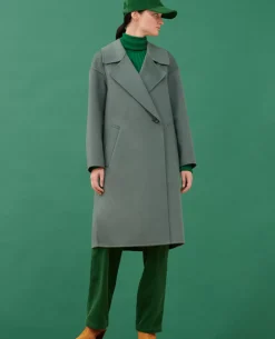 Femme Comptoir des Cotonniers Manteau Double Face Laine Et Cachemire