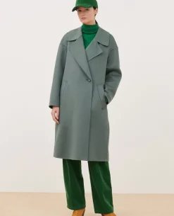 Femme Comptoir des Cotonniers Manteau Double Face Laine Et Cachemire