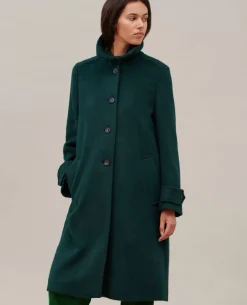Femme Comptoir des Cotonniers Manteau Droit Laine Texturee