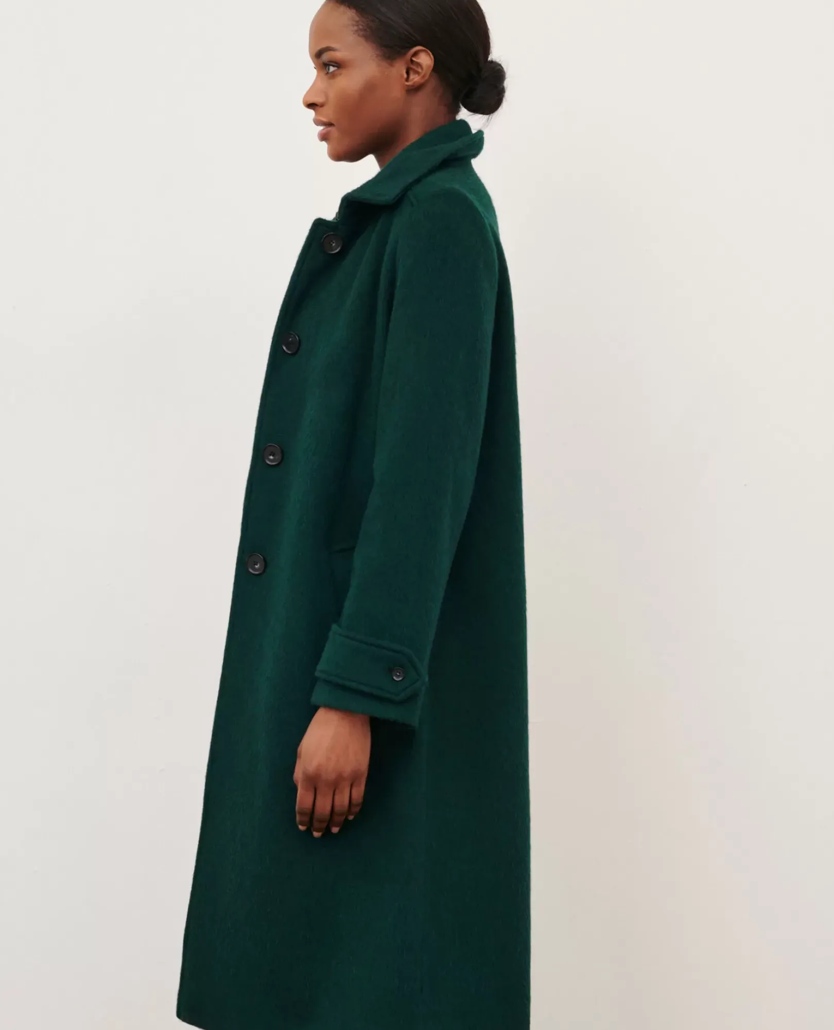 Femme Comptoir des Cotonniers Manteau Droit Laine Texturee