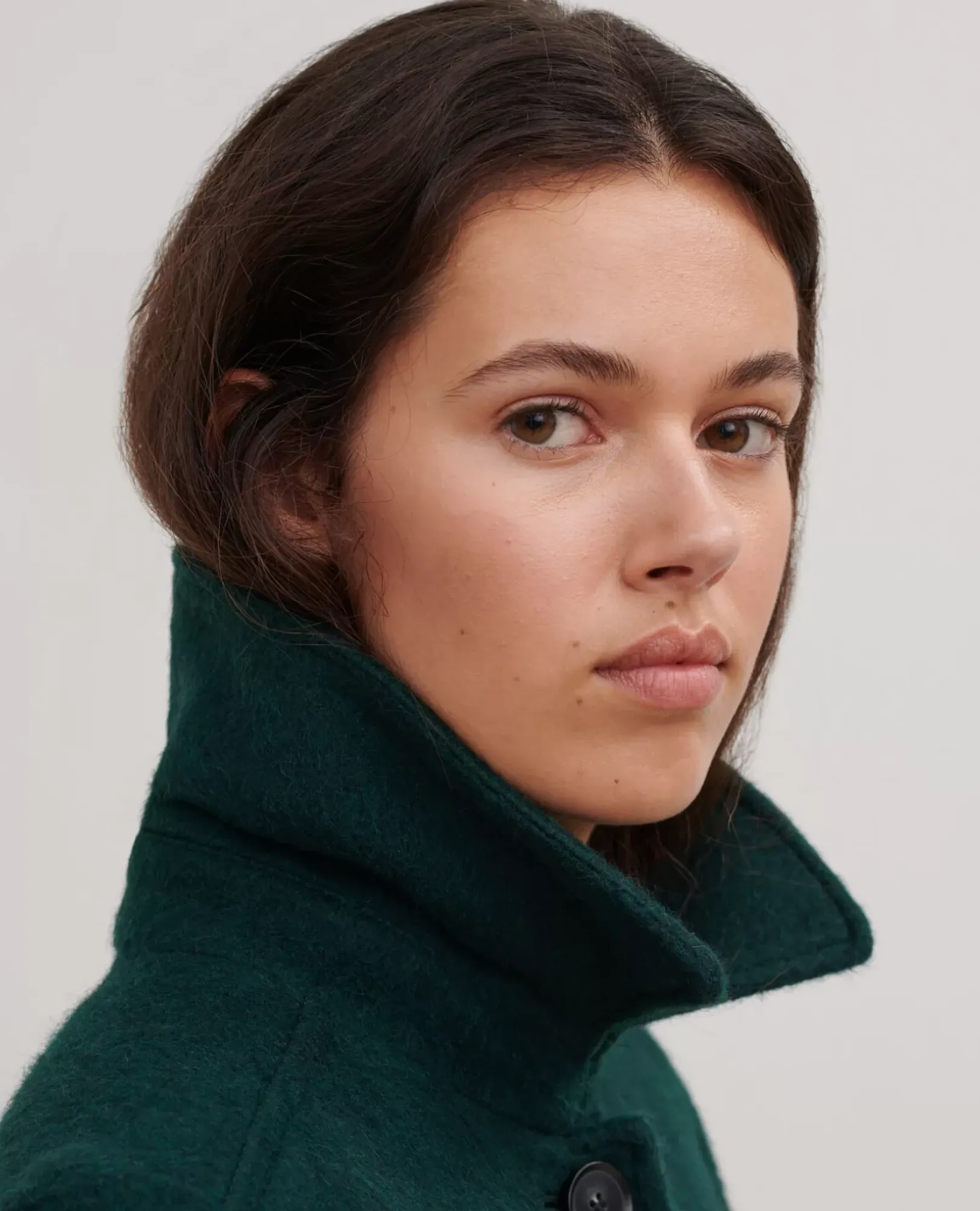 Femme Comptoir des Cotonniers Manteau Droit Laine Texturee