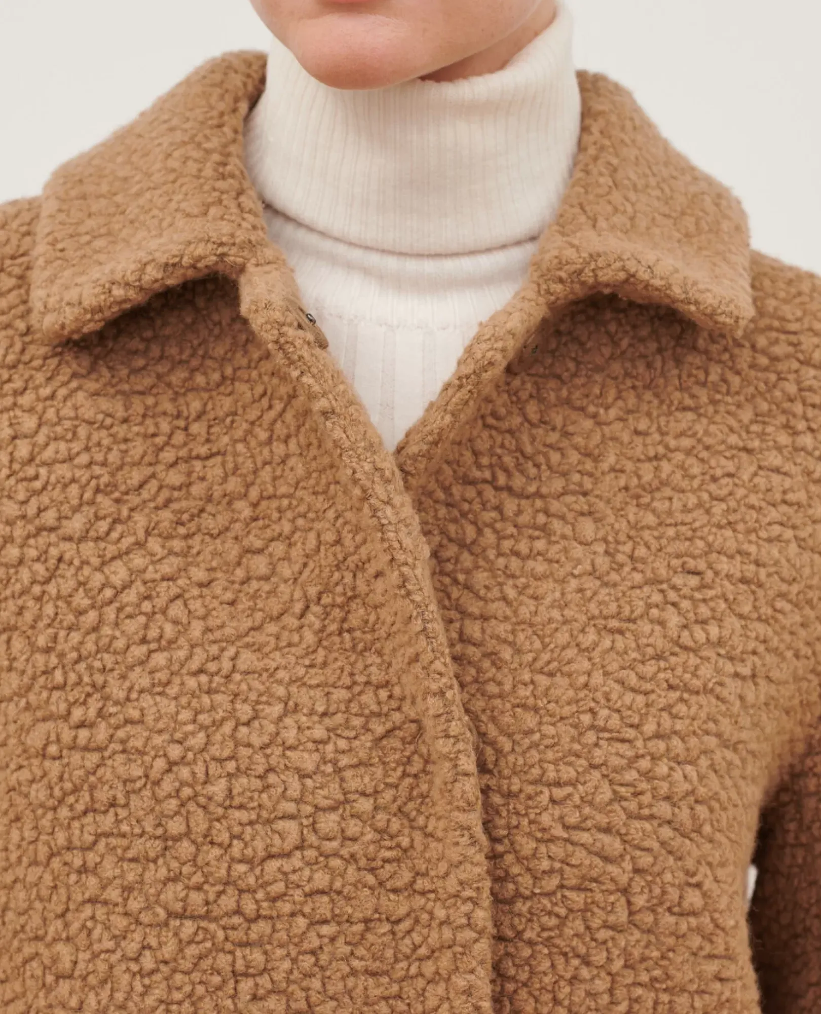 Femme Comptoir des Cotonniers Manteau Long En Laine Melangee