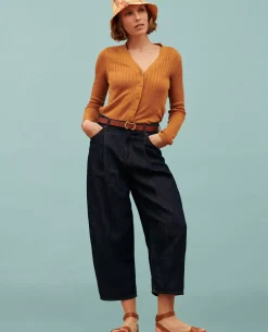 Femme Comptoir des Cotonniers Peggy - Pantalon En Toile Denim