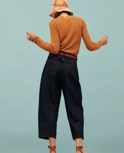 Femme Comptoir des Cotonniers Peggy - Pantalon En Toile Denim