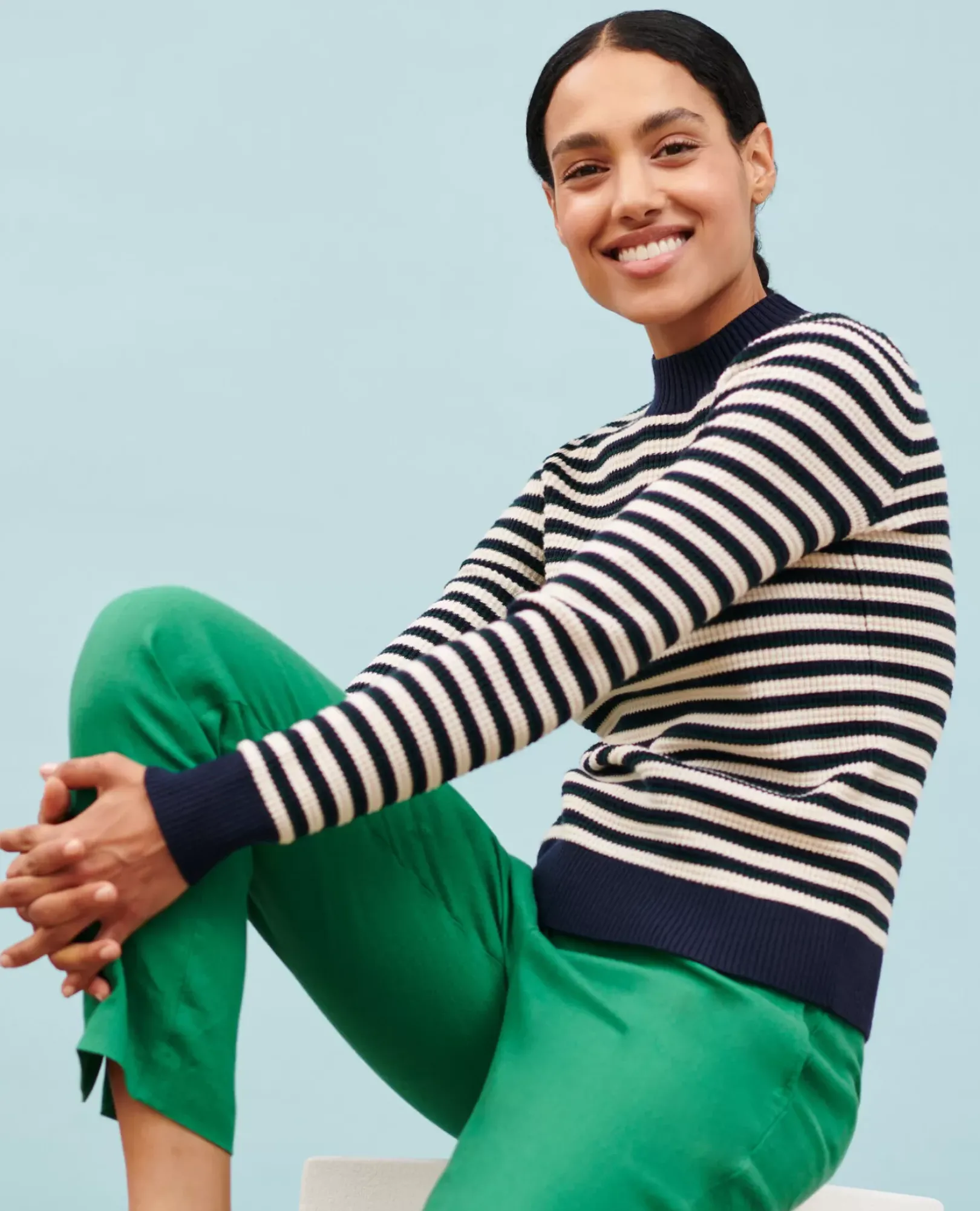 Femme Comptoir des Cotonniers Pull A Rayures En Laine Merinos