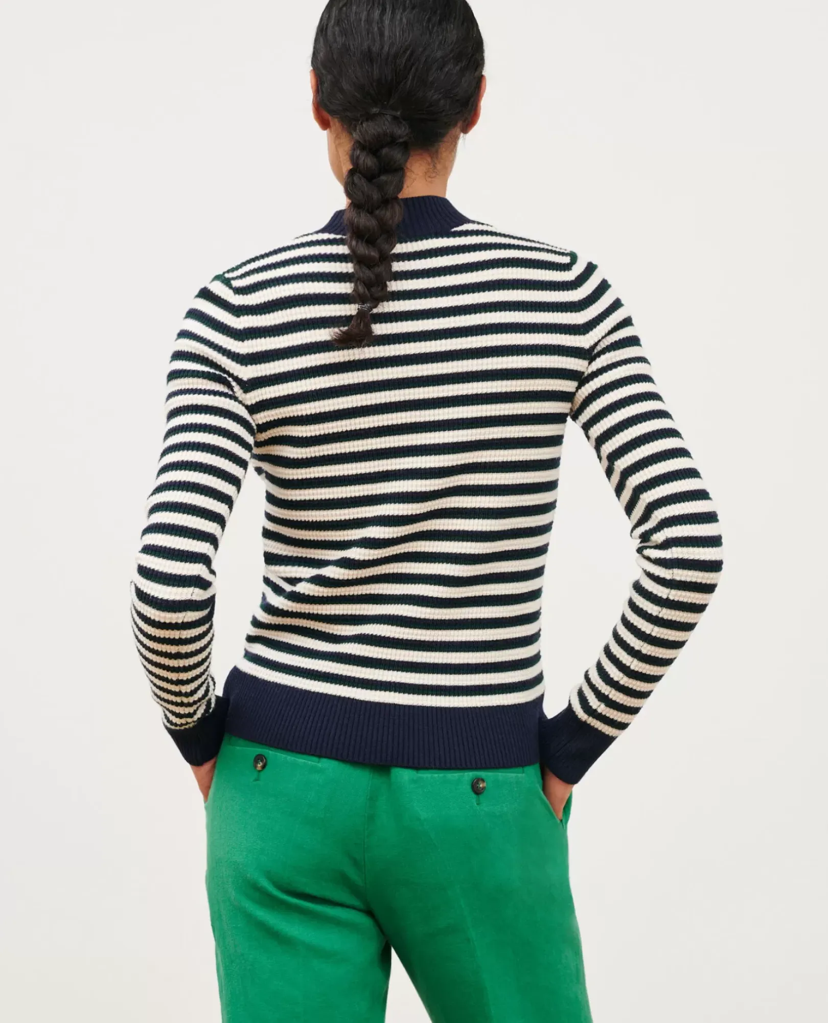 Femme Comptoir des Cotonniers Pull A Rayures En Laine Merinos
