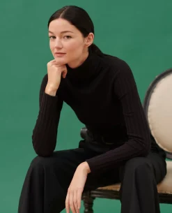 Femme Comptoir des Cotonniers Pull Chaussette En Laine Merinos