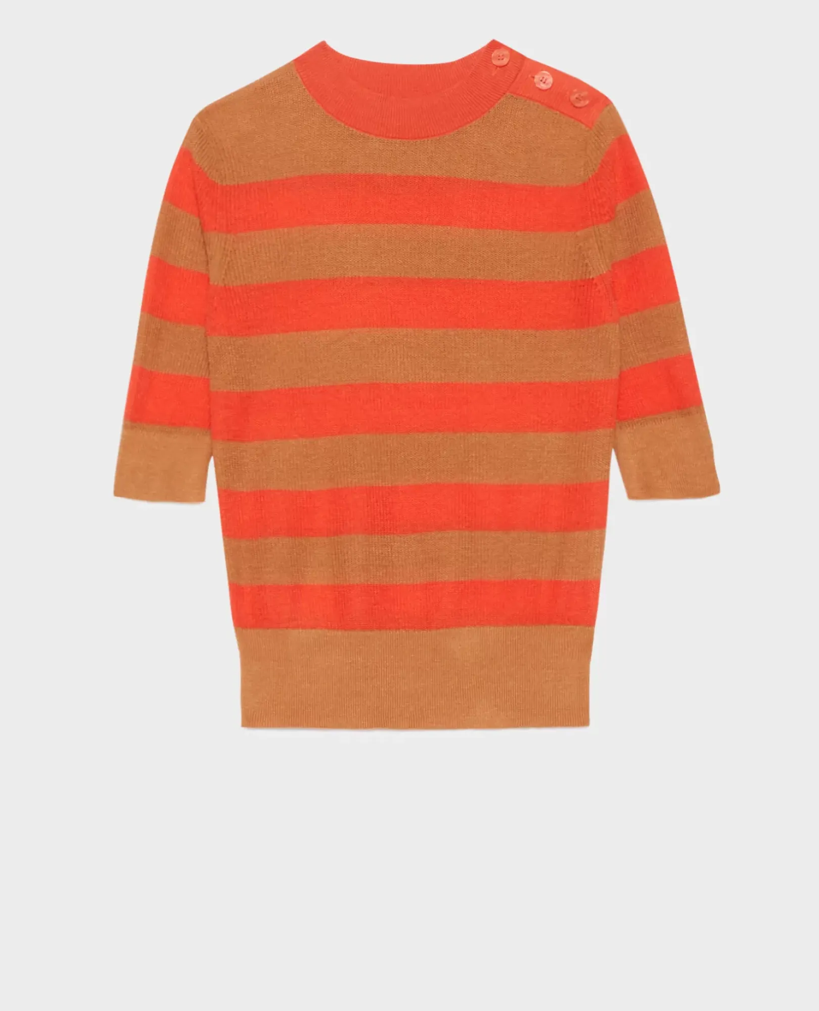 Femme Comptoir des Cotonniers Pull Manches Courtes En Lin
