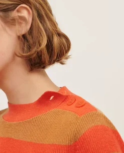 Femme Comptoir des Cotonniers Pull Manches Courtes En Lin