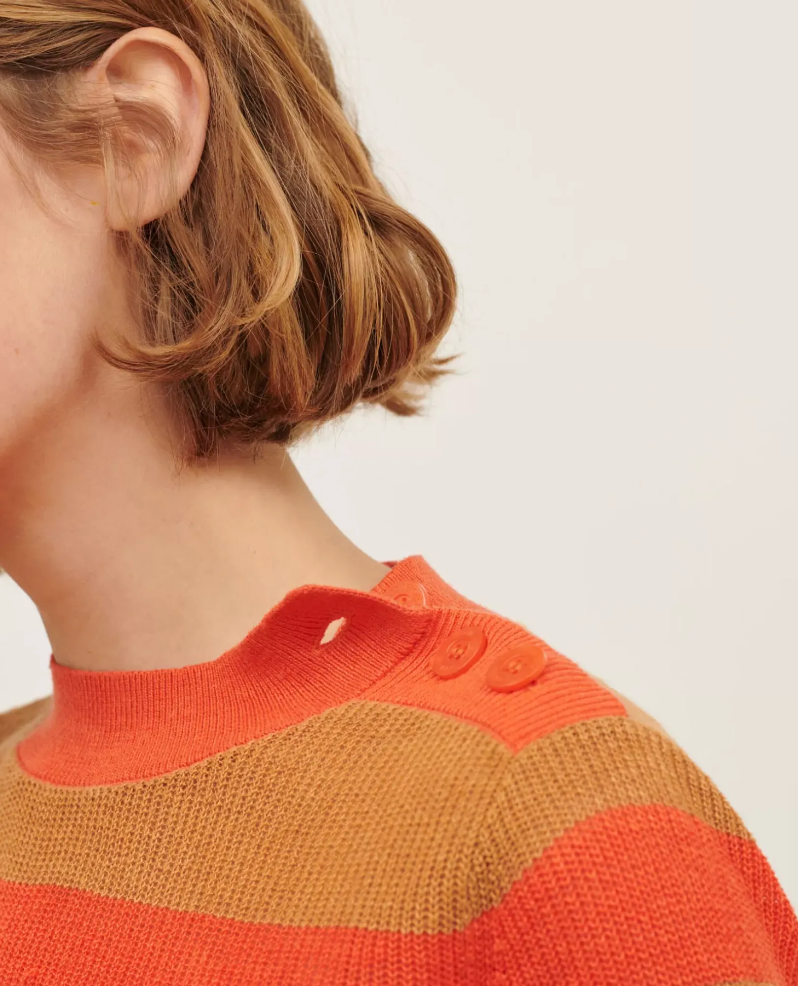 Femme Comptoir des Cotonniers Pull Manches Courtes En Lin