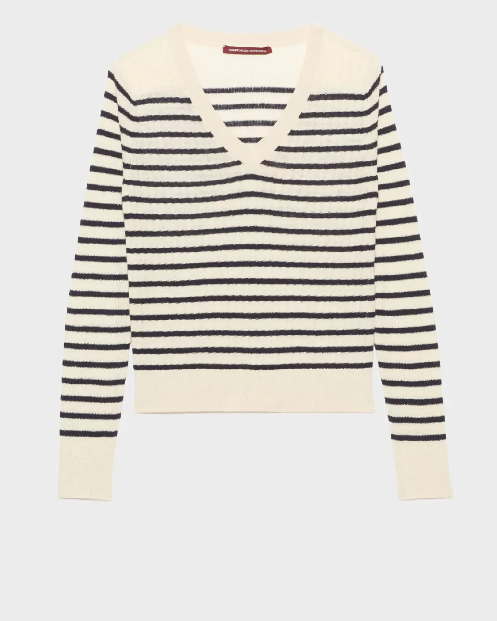 Femme Comptoir des Cotonniers Pull Mariniere En Lin