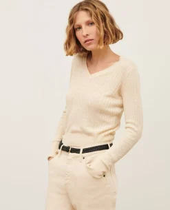 Femme Comptoir des Cotonniers Pull Texture En Lin