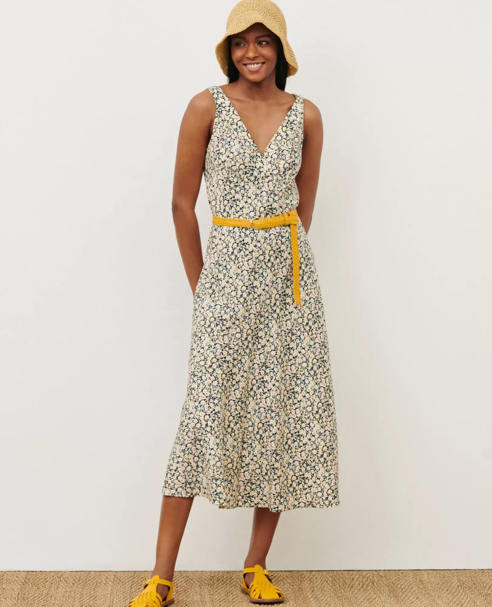 Femme Comptoir des Cotonniers Robe Longue Imprimee