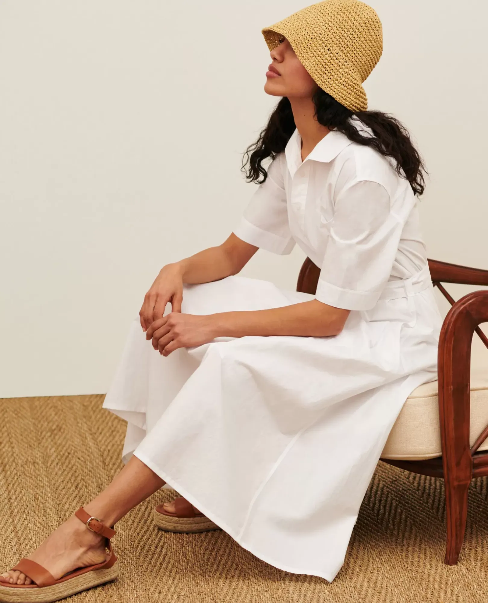 Femme Comptoir des Cotonniers Robe Midi En Coton