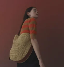 Femme Comptoir des Cotonniers Sac Raphia Papier Crochete Main
